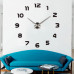 3D Nalepovacie hodiny DIY Clock 1-12, Black/silver XL 90-130cm 3D Nalepovacie hodiny DIY Clock 1-12, Black/silver XL 90-130cm