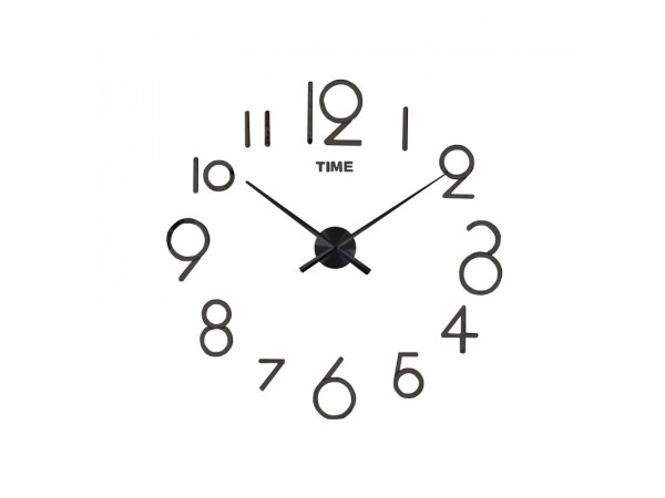 3D Nalepovacie hodiny DIY Clock Evevo 8280bXL, čierne, 90-130cm 3D Nalepovacie hodiny DIY Clock Evevo 8280bXL, čierne, 90-130cm