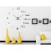 3D Nalepovacie hodiny DIY Clock Evevo 8282XL, Silver 90-130cm