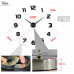 3D Nalepovacie hodiny DIY Clock 1-12, Black 80-130cm 3D Nalepovacie hodiny DIY Clock 1-12, Black 80-130cm