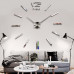3D Nalepovacie hodiny DIY Clock 12 Time Silver S, 60-100cm