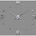 3D Nalepovacie hodiny Clock BIG 3-12 XL, čierne 90-130cm