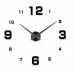 3D Nalepovacie hodiny Clock BIG 3-12 XL, čierne 90-130cm 3D Nalepovacie hodiny Clock BIG 3-12 XL, čierne 90-130cm
