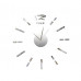 3D Nalepovacie hodiny DIY Clock BIG Time Q70D1, Silver 80-130cm 3D Nalepovacie hodiny DIY Clock BIG Time Q70D1, Silver 80-130cm