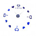 3D Nalepovacie hodiny DIY Clock Love, modré 80-130cm 3D Nalepovacie hodiny DIY Clock Love, modré 80-130cm