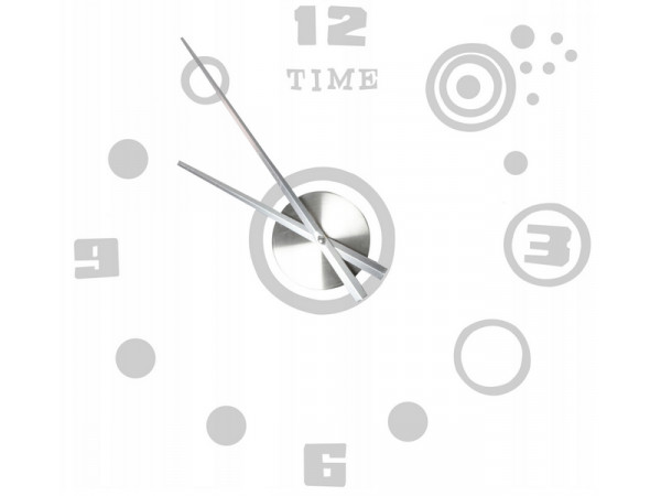 3D Nalepovacie hodiny DIY Clock, Circle strieborné 80cm 3D Nalepovacie hodiny DIY Clock, Circle strieborné 80cm