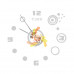 3D Nalepovacie hodiny DIY Clock, Circle strieborné 80cm 3D Nalepovacie hodiny DIY Clock, Circle strieborné 80cm