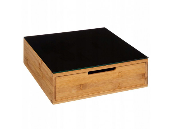 Bambusový box na kapsule so sklenenou doskou 5Five 7753 Bambusový box na kapsule so sklenenou doskou 5Five 7753