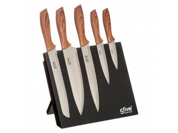 Kuchynské nože na magnetickom stojane 5Five 1241, 5 kusov