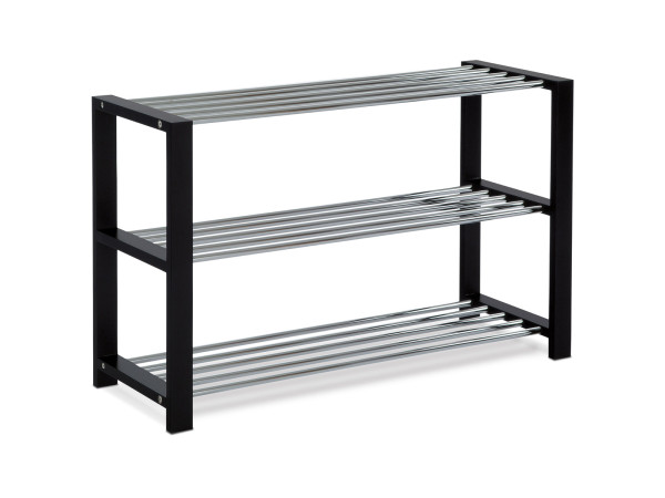Botník trojúrovňový Autronic 83168-12 BK, 80cm Botník trojúrovňový Autronic 83168-12 BK, 80cm