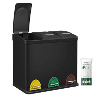 Kuchynský odpadkový kôš na triedený odpad Autronic AUK-E1124 BK Kuchynský odpadkový kôš na triedený odpad Autronic AUK-E1124 BK