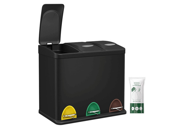 Kuchynský odpadkový kôš na triedený odpad Autronic AUK-E1124 BK Kuchynský odpadkový kôš na triedený odpad Autronic AUK-E1124 BK
