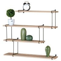 Nástenná polica 4ks Autronic P-065 OAK Nástenná polica 4ks Autronic P-065 OAK