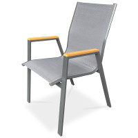 Záhradná stolička Autronic AZC-S1050 GREY 