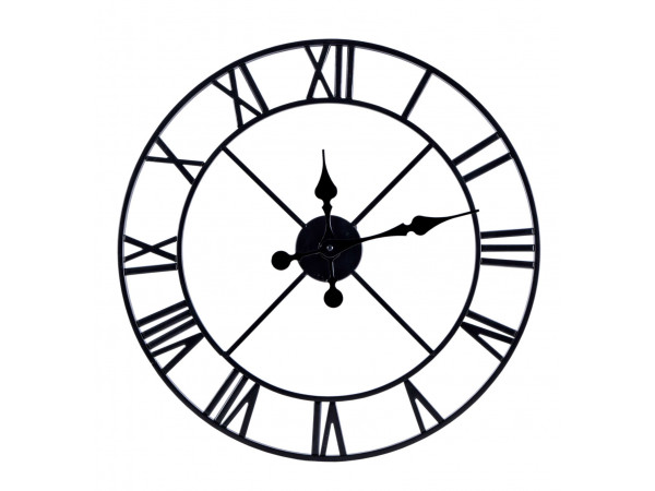 Nástenné hodiny Romain 50 cm, čierne