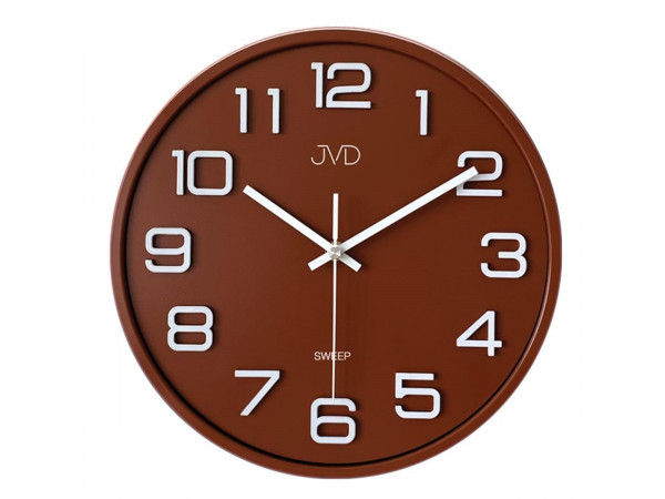 Nástenné hodiny JVD Sweep HX2472.5 hnedé, 31 cm