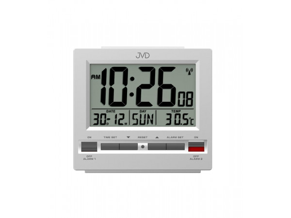 Rádiom riadené digitálne hodiny s budíkom JVD RB9371.1, 10 cm Rádiom riadené digitálne hodiny s budíkom JVD RB9371.1, 10 cm