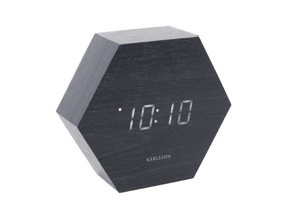 Budík Hexagon KA5651BK, čierny Budík Hexagon KA5651BK, čierny