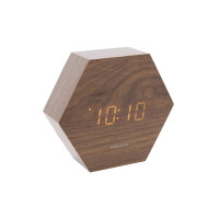 Budík Hexagon KA5651DW, hnedý Budík Hexagon KA5651DW, hnedý