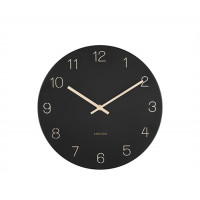 Nástenné hodiny Karlsson KA5788BK Charm Engraved Numbers, 30 cm