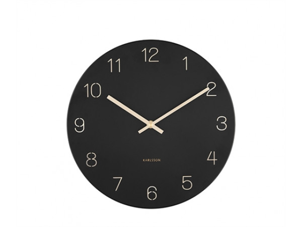 Nástenné hodiny Karlsson KA5788BK Charm Engraved Numbers, 30 cm Nástenné hodiny Karlsson KA5788BK Charm Engraved Numbers, 30 cm