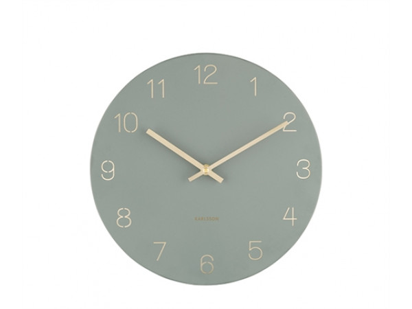 Nástenné hodiny Karlsson KA5788GR Charm Engraved Numbers, 30 cm