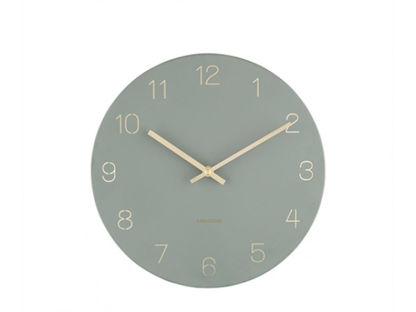 Nástenné hodiny Karlsson KA5788GR Charm Engraved Numbers, 30 cm Nástenné hodiny Karlsson KA5788GR Charm Engraved Numbers, 30 cm