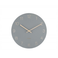 Nástenné hodiny Karlsson KA5788GY Charm Engraved Numbers, 30 cm