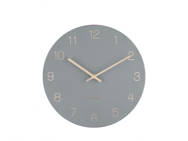 Nástenné hodiny Karlsson KA5788GY Charm Engraved Numbers, 30 cm Nástenné hodiny Karlsson KA5788GY Charm Engraved Numbers, 30 cm
