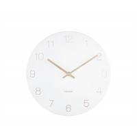 Nástenné hodiny Karlsson KA5788WH Charm Engraved Numbers, 30 cm
