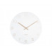 Nástenné hodiny Karlsson KA5788WH Charm Engraved Numbers, 30 cm