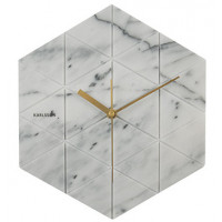 Nástenné hodiny KA5591WH, Karlsson, Marble Hexagon, 29cm Nástenné hodiny KA5591WH, Karlsson, Marble Hexagon, 29cm