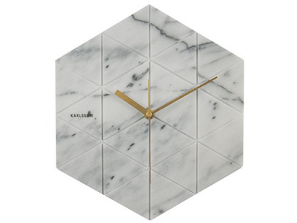 Nástenné hodiny KA5591WH, Karlsson, Marble Hexagon, 29cm Nástenné hodiny KA5591WH, Karlsson, Marble Hexagon, 29cm