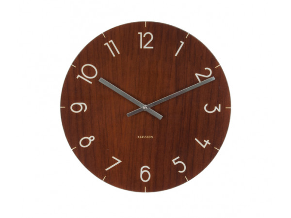 Nástenné hodiny KA5619DW, Karlsson Wood medium Dark, 40cm Nástenné hodiny KA5619DW, Karlsson Wood medium Dark, 40cm