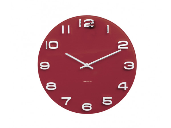 Hodiny Karlsson KA5640RD, Vintage, burgundy red, 35cm Hodiny Karlsson KA5640RD, Vintage, burgundy red, 35cm