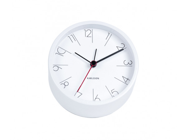 Budík Karlsson Elegant Numbers KA5648WH, 11cm Budík Karlsson Elegant Numbers KA5648WH, 11cm