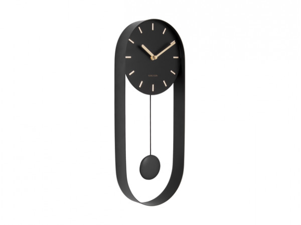 Dizajnové kyvadlové nástenné hodiny 5822BK Karlsson 50cm Dizajnové kyvadlové nástenné hodiny 5822BK Karlsson 50cm