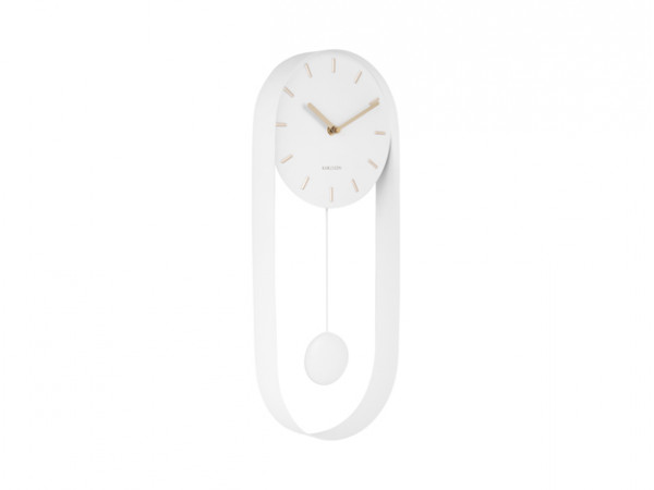 Dizajnové kyvadlové nástenné hodiny 5822WH Karlsson 50cm Dizajnové kyvadlové nástenné hodiny 5822WH Karlsson 50cm