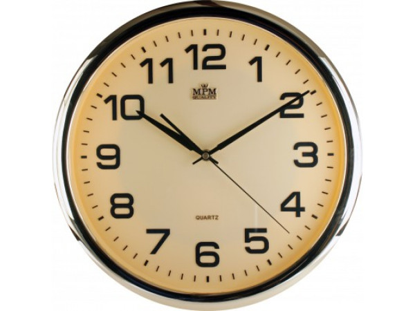 Nástenné hodiny MPM, 2450.8080.SW - zlatá/zlatá, 36cm Nástenné hodiny MPM, 2450.8080.SW - zlatá/zlatá, 36cm