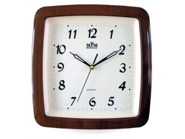 Nástenné hodiny MPM, 2459.52.SW - hnedá tmavá, 29cm Nástenné hodiny MPM, 2459.52.SW - hnedá tmavá, 29cm
