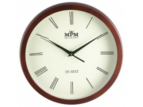 Nástenné hodiny MPM, 2471.52.W - hnedá tmavá, 27cm Nástenné hodiny MPM, 2471.52.W - hnedá tmavá, 27cm