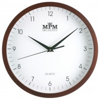 Nástenné hodiny MPM, 2472.52.W - hnedá tmavá, 25cm Nástenné hodiny MPM, 2472.52.W - hnedá tmavá, 25cm