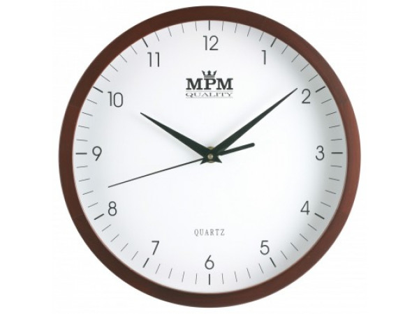 Nástenné hodiny MPM, 2472.52.W - hnedá tmavá, 25cm Nástenné hodiny MPM, 2472.52.W - hnedá tmavá, 25cm