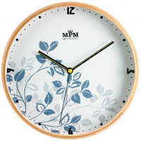 Nástenné hodiny MPM, 2532.5400 - tmavé drevo/biela, 25cm Nástenné hodiny MPM, 2532.5400 - tmavé drevo/biela, 25cm