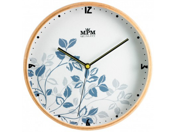 Nástenné hodiny MPM, 2532.5400 - tmavé drevo/biela, 25cm Nástenné hodiny MPM, 2532.5400 - tmavé drevo/biela, 25cm