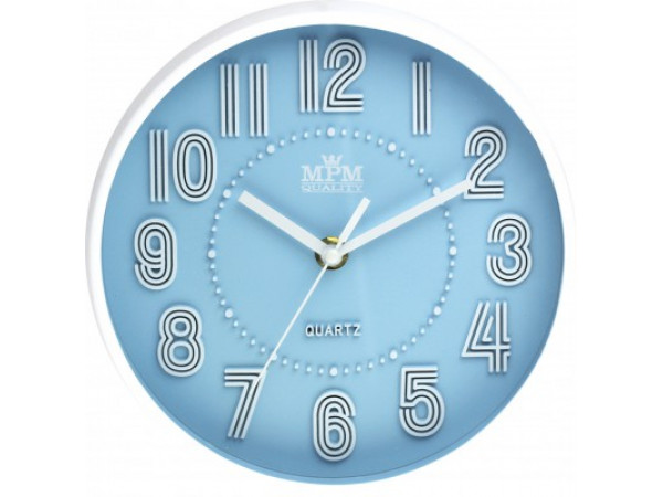 Detské nástenné hodiny MPM, 3228.30 - modrá, 20cm Detské nástenné hodiny MPM, 3228.30 - modrá, 20cm