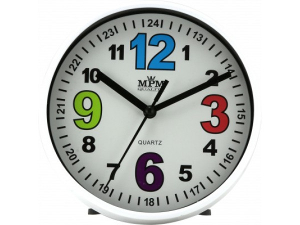 Nástenné hodiny MPM, 3685.00 - biela, 15cm