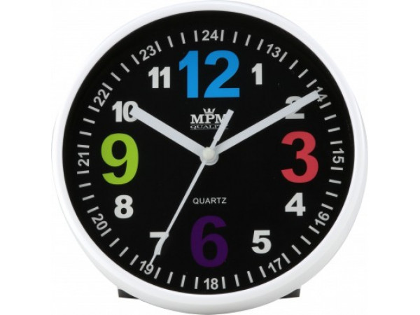 Nástenné hodiny MPM, 3685.90 - čierna, 15cm Nástenné hodiny MPM, 3685.90 - čierna, 15cm