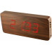 Digitálny LED budík/ hodiny MPM s dátumom a teplomerom 3672.50, red led, 25cm