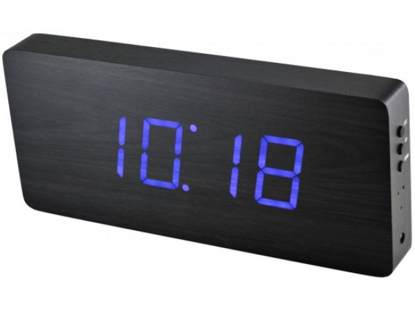 Digitálny LED budík/ hodiny MPM s dátumom a teplomerom 3672, blue led, 25cm Digitálny LED budík/ hodiny MPM s dátumom a teplomerom 3672, blue led, 25cm